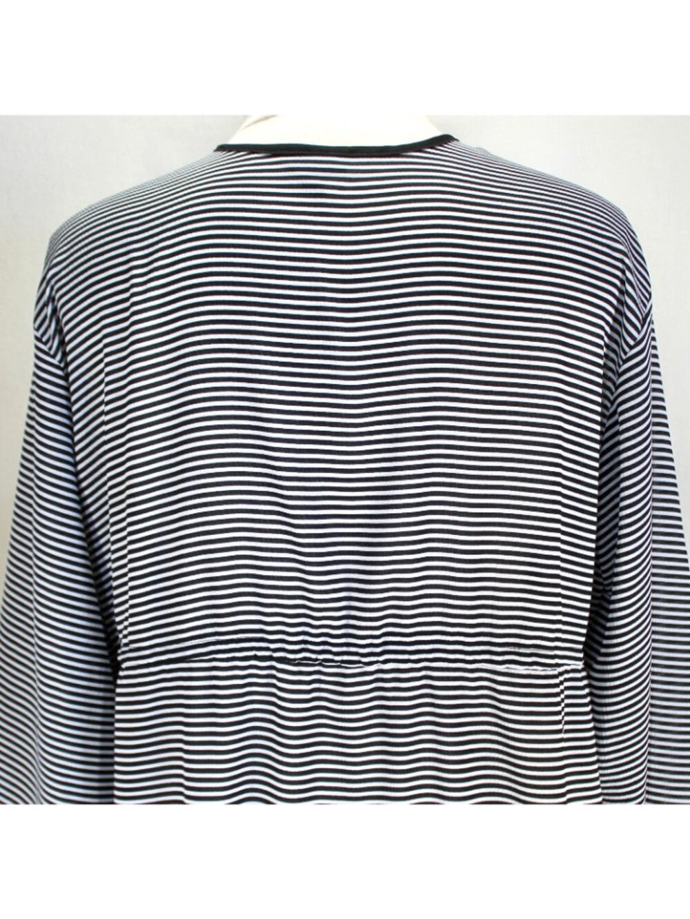 Torrid Shirttail Swim Cover Up Kimono Size 1/2 Black White Stripe 3/4 Sleeve - Picture 6 of 9